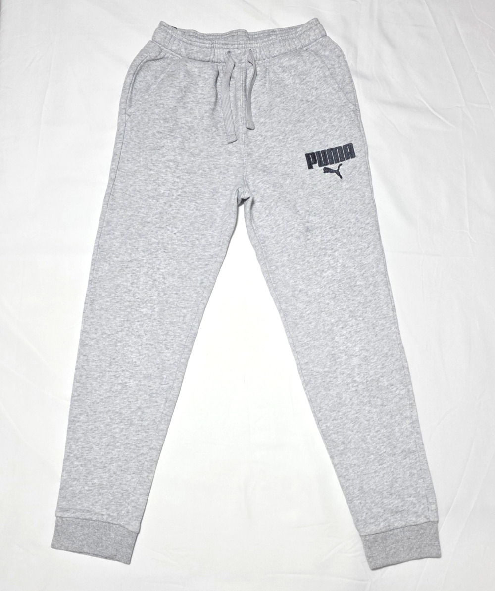 PUMA Youth Boys Grey Joggers Sweatpants Pants, Size L (14/16)